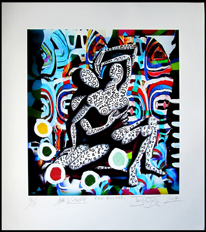 Kostabi, Mark - Kostabi, Paul - Esposito, Tony - Embracing the Future - handsign verkocht voor € 149!