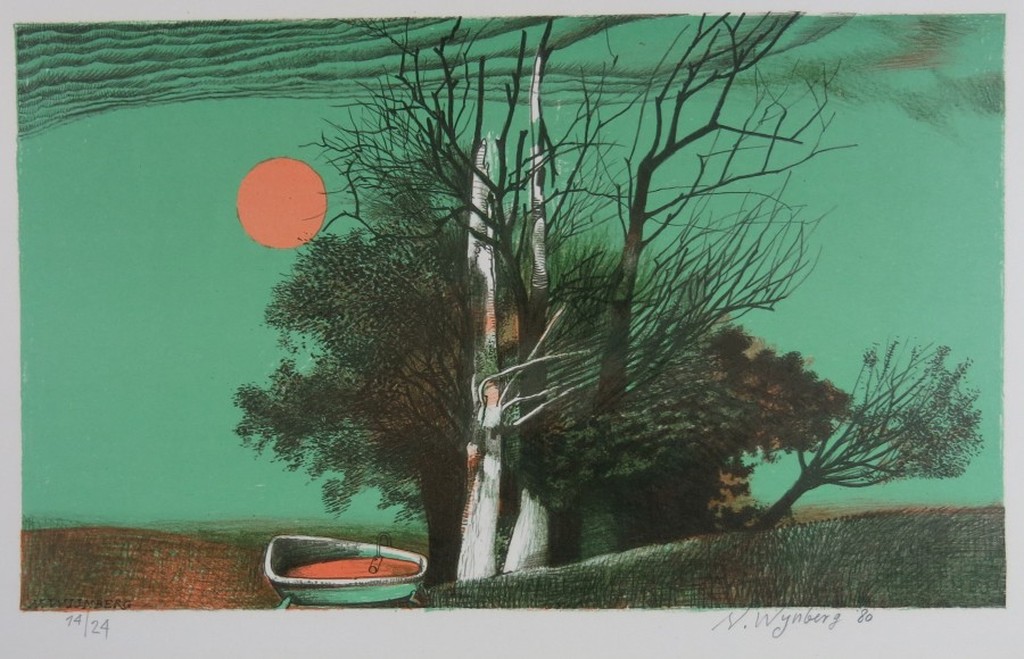 Nicolaas Wijnberg: Litho, Midzomermaan verkocht voor € 80!