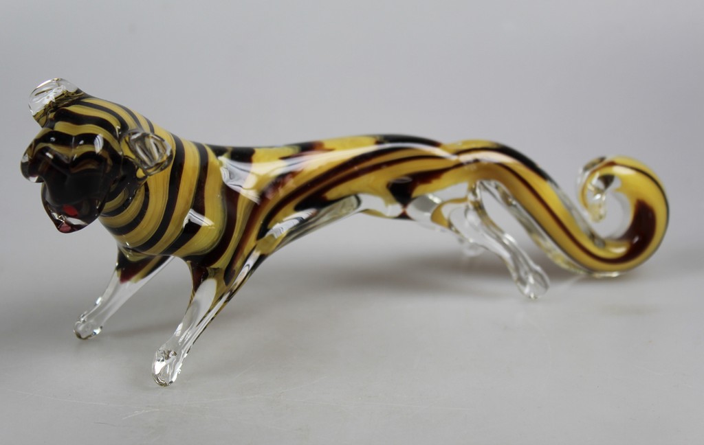Murano glas beeld van een tijger kopen? Bied vanaf 22!
