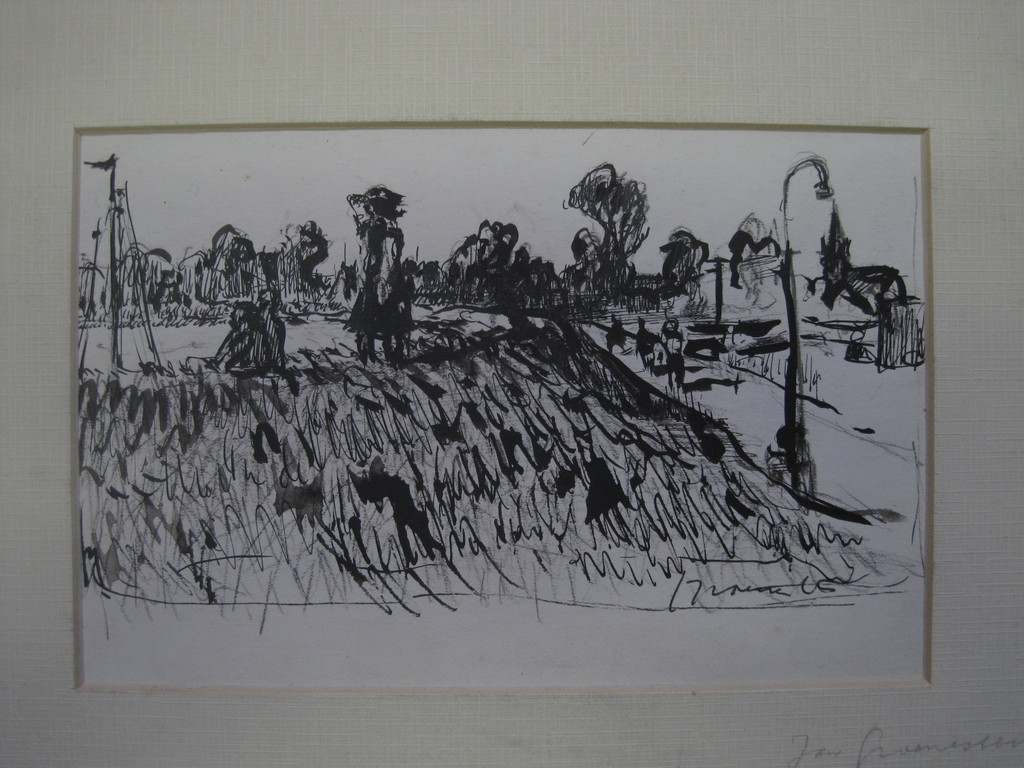 Jan Groenestein * op de dijk bij Sloterdijk * oostind.inkt tekening omstreeks 19 kopen? Bied vanaf 1!