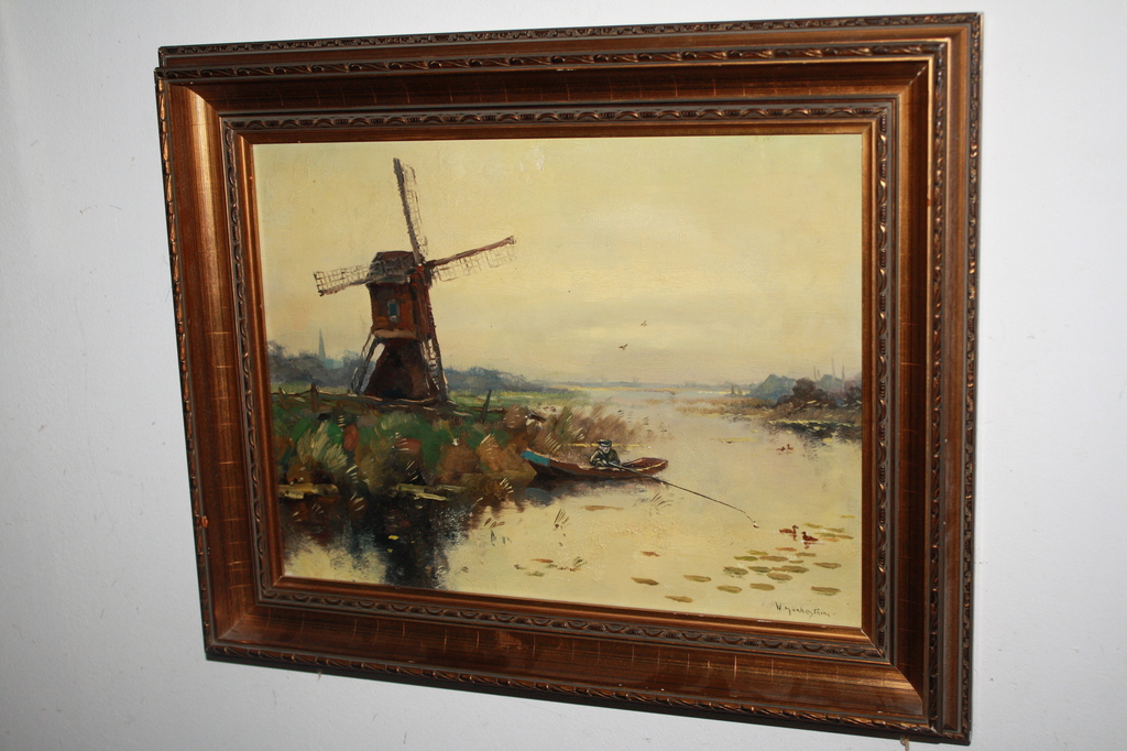 VISSER IN DE POLDER VAN MARKESTEIN / KNIKKER verkocht voor € 75!