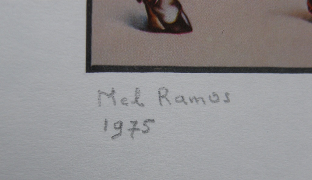 Mel Ramos; ingelijst werk uit 1975 kopen? Bied vanaf 175!