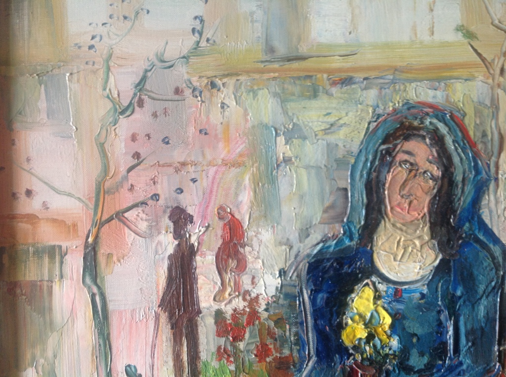 Antoon Kruysen, olieverf schilderij van Bloemenmeisje in Frankrijk. kopen? Bied vanaf 250!