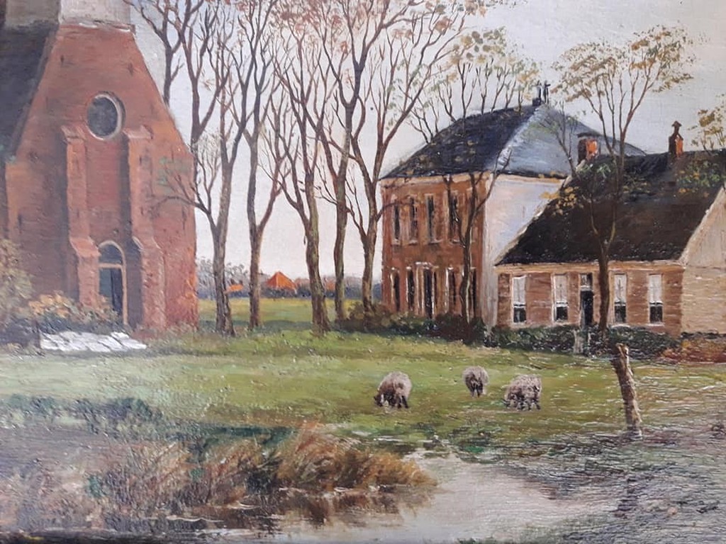 J de Boer, Noord-Hollands landschap. kopen? Bied vanaf 1!