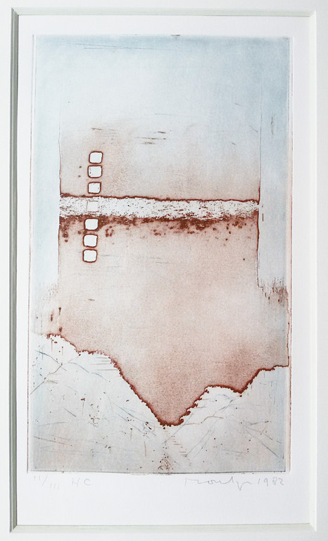 Jan Montyn en Cees Nooteboom - Empty Quarter, aquatint ets (prachtig ingelijst) kopen? Bied vanaf 115!