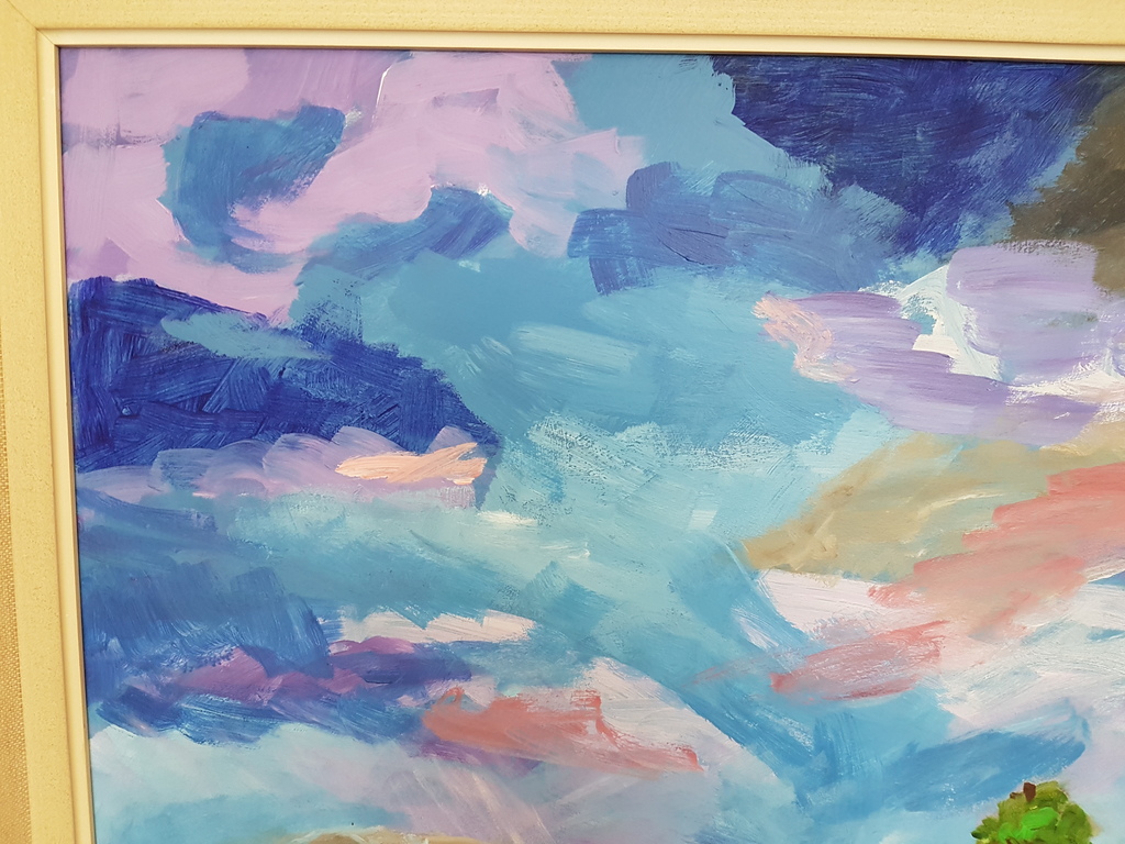 Groot formaat expressionistisch schilderij van een landschap, acryl op board. kopen? Bied vanaf 1!