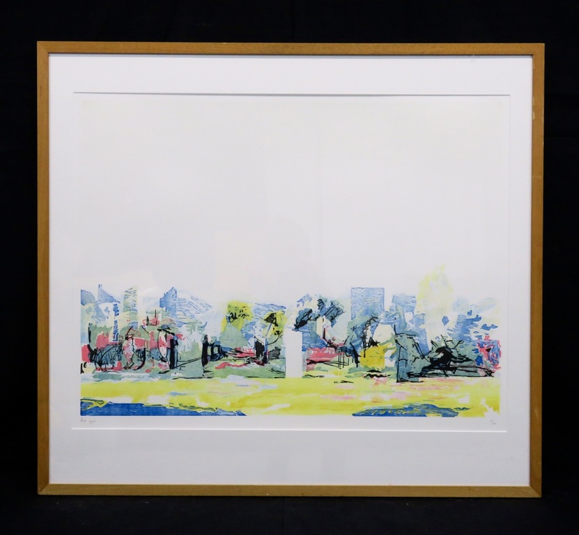 Wilfred Voet: Houtsnede, Landschap - Ingelijst kopen? Bied vanaf 20!