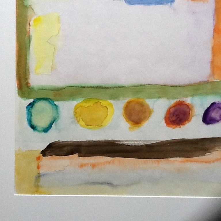 grote moderne aquarel in passe-partout kopen? Bied vanaf 1!