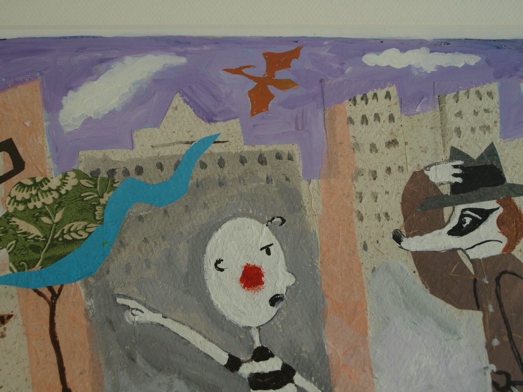 Daan Remmerts de Vries: Acryl en collage , Het leven is raar 6 – Ingelijst -1997 kopen? Bied vanaf 75!