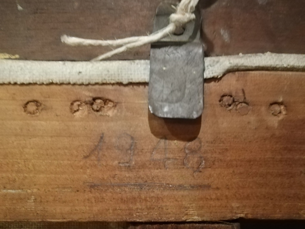 onbekend kunstenaar - oude marine 1948 - olieverf op doek - haven Rotterdam kopen? Bied vanaf 75!