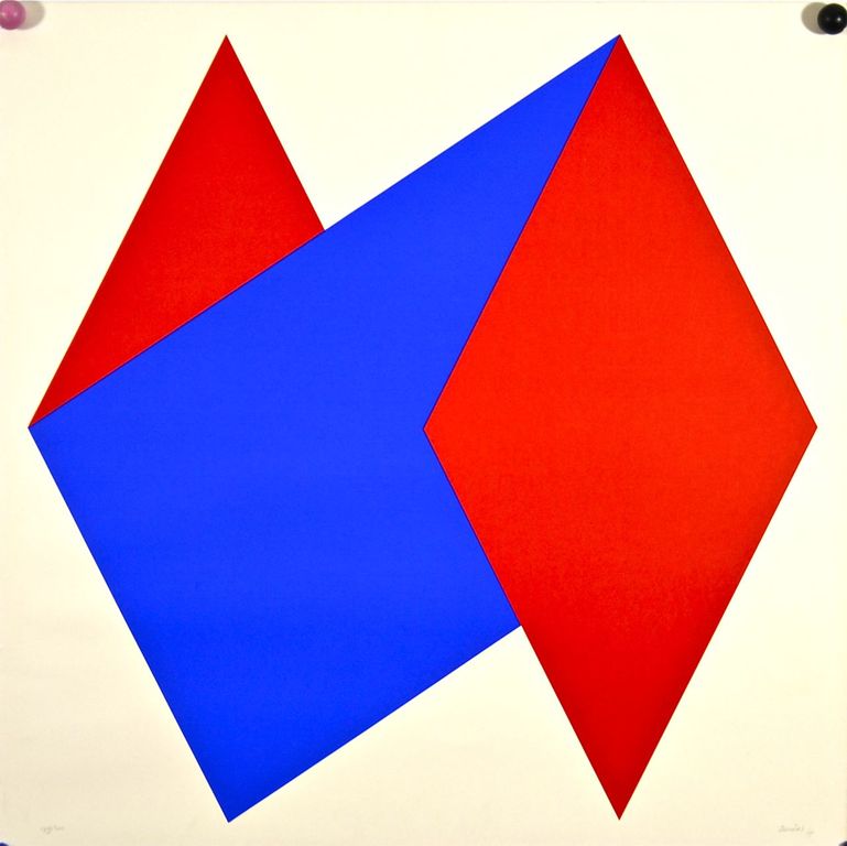 Bob Bonies: Zeefdruk. Abstracte compositie verkocht voor € 100!