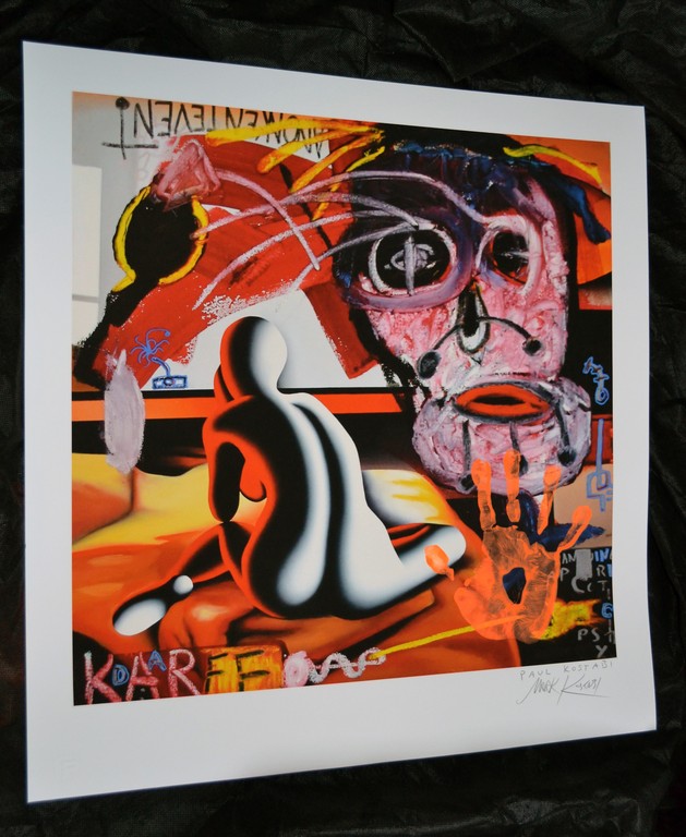Mark Kostabi en Paul Kostabi - Uniek bewerkte Giclee - handgesigneerd (2x) - gelimiteerde oplage - 2013 kopen? Bied vanaf 295!