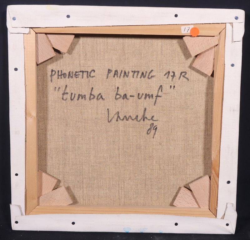 Vanche: 2x Olieverf op doek, Phonetic painting 17 L/R kopen? Bied vanaf 1!
