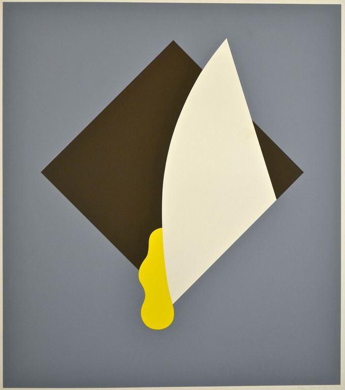 Jan Roeland: Zeefdruk. Abstracte compositie kopen? Bied vanaf 35!