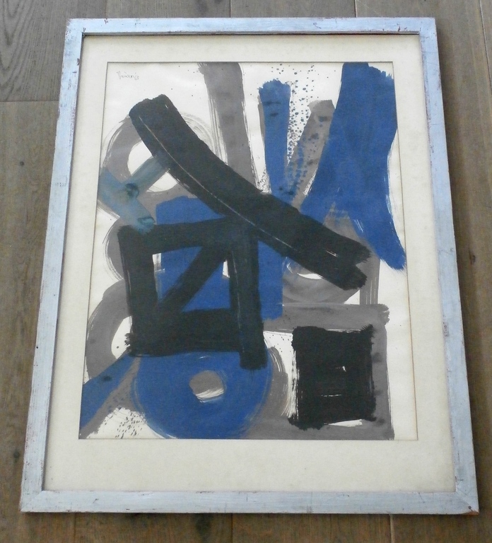 Frits Vanen A.J. van Nieuwenhuizen)- ingelijste gouache - 1965 verkocht voor € 95!