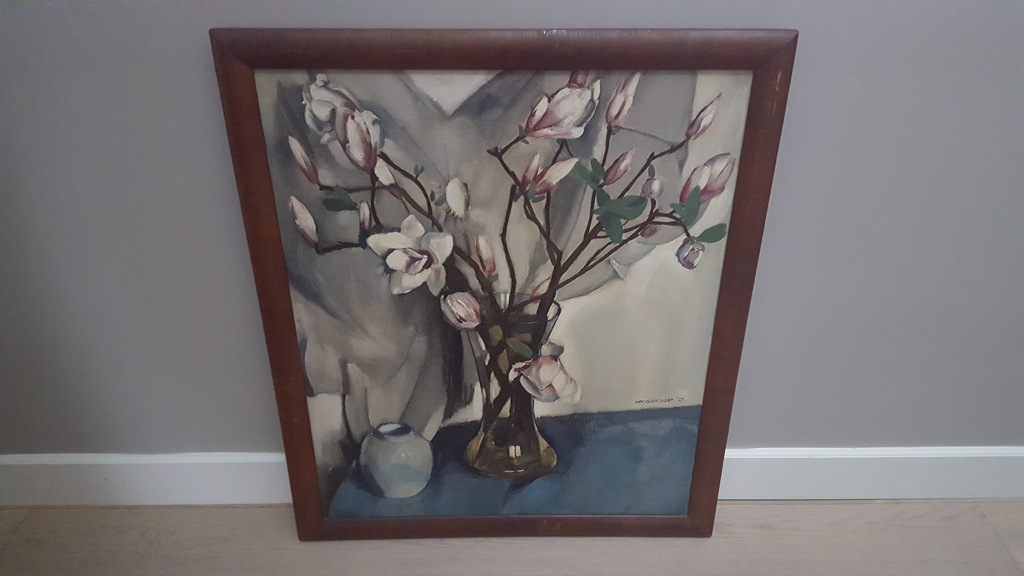 Aart Glansdorp - Magnolia's - olie op  doek, gesigneerd en '27 kopen? Bied vanaf 395!