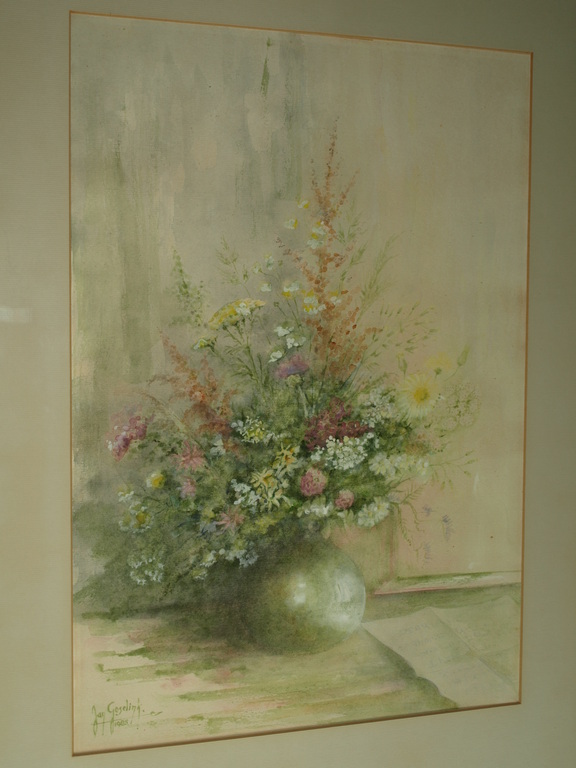 Jan Goselink (1928): Aquarel – ‘Afscheidsbrief’ – Gesigneerd en ingelijst – 1985 kopen? Bied vanaf 75!