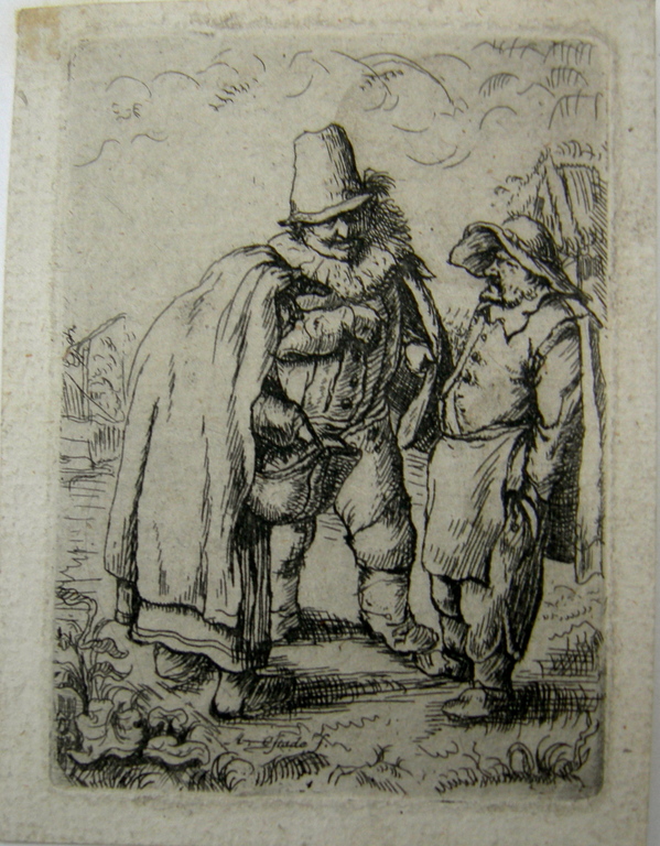A. van Ostade 1610-1685 (?), kleine ets/gravure (naar Van Ostade?) kopen? Bied vanaf 10!