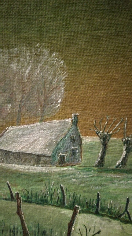 Onbekend kunstenaar, Olieverf op paneel, landschap kopen? Bied vanaf 1!