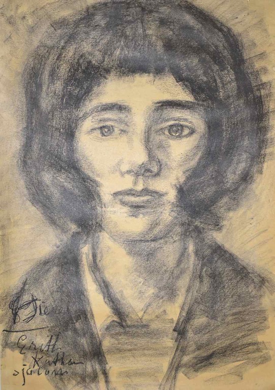 Gerard Fieret: Grote houtskool tekening. Portret. kopen? Bied vanaf 1!