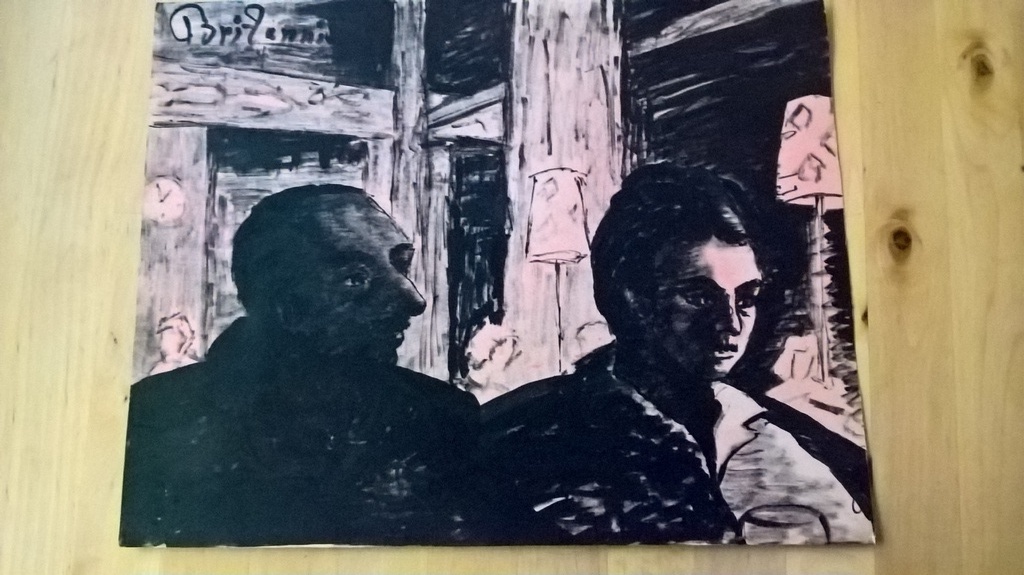 Jurcka, willem, Tekening, cafe scene verkocht voor € 40!