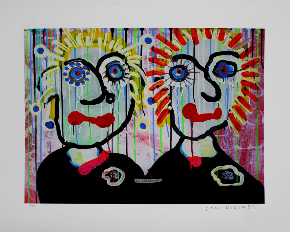 PAUL KOSTABI Giclee GOOD TIMES Handgesigneerd uit 2014 verkocht voor € 45!