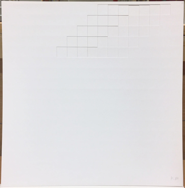 Willem Kloppers: Papier relief, Lineair raster III verkocht voor € 50!