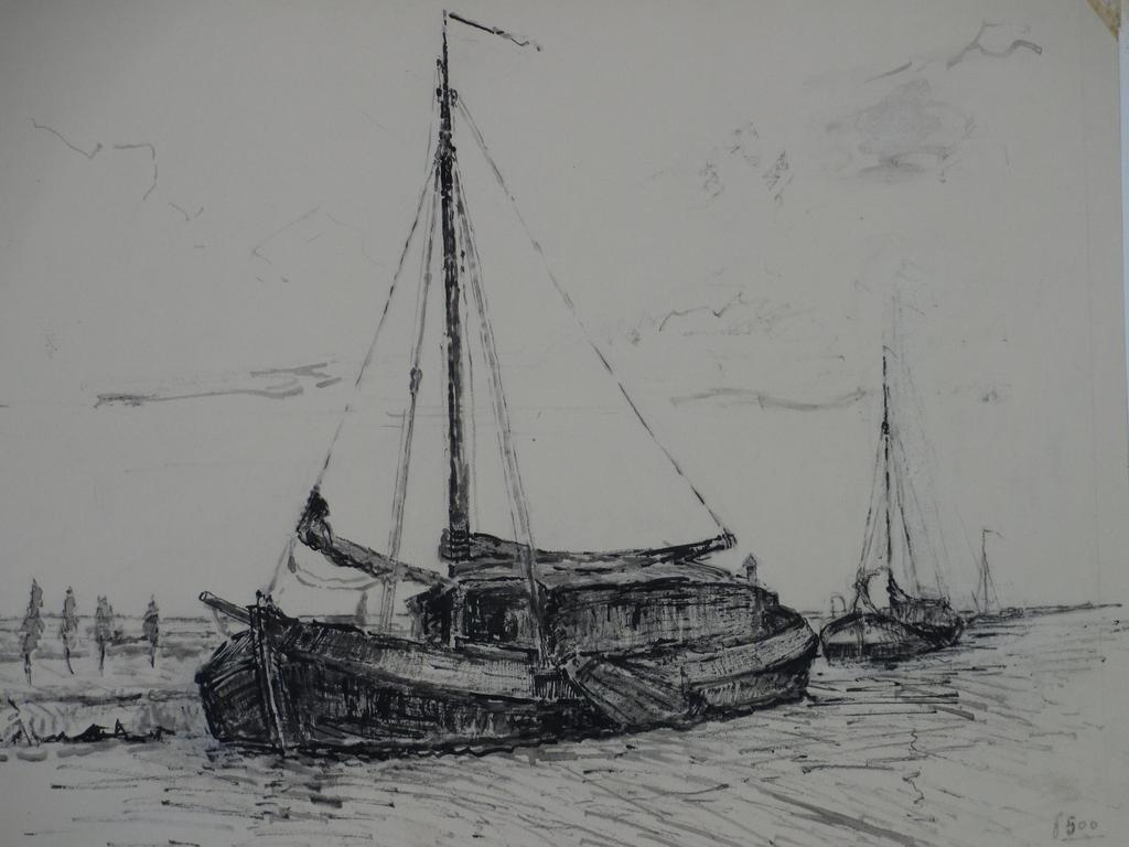 Willem Jans Dijk, Turftjalk Bergum 1923, Tekening verkocht voor € 75!