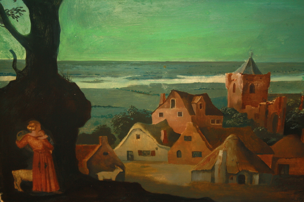Surrealisme DAME met KIND door W NIJS verkocht voor € 100!