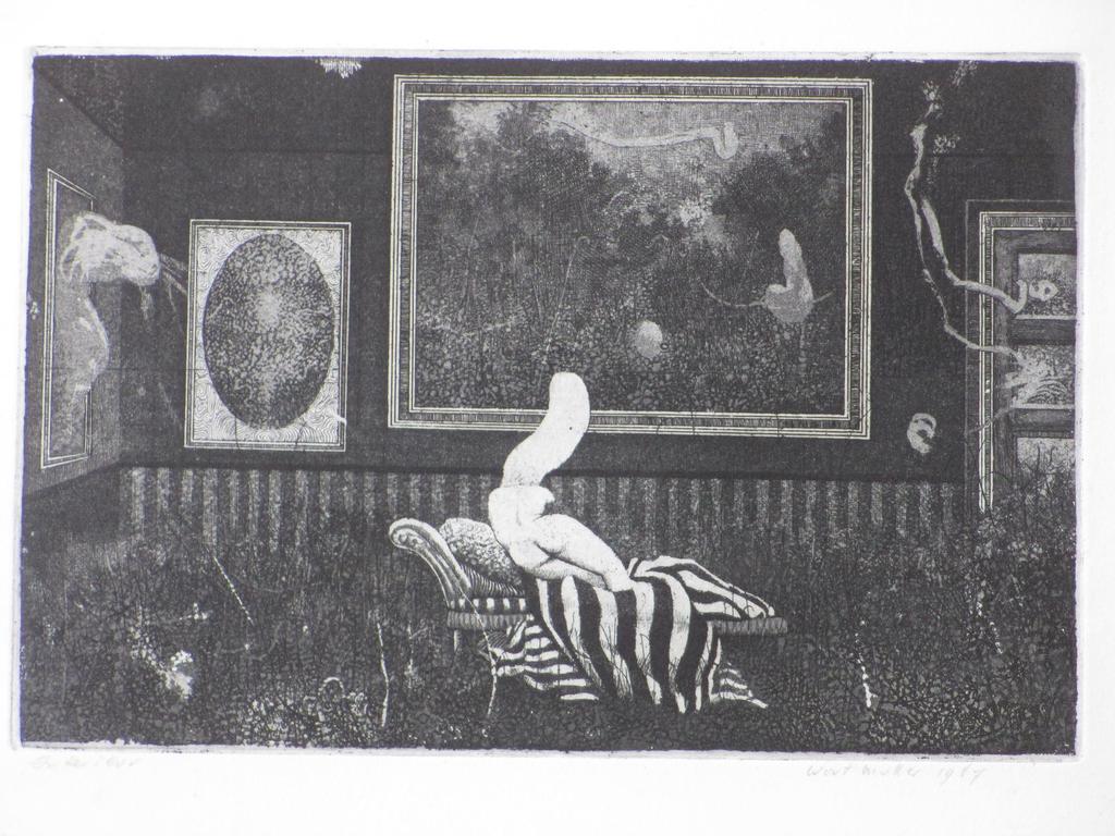 Wout Muller, Ets 1967, Interieur kopen? Bied vanaf 120!