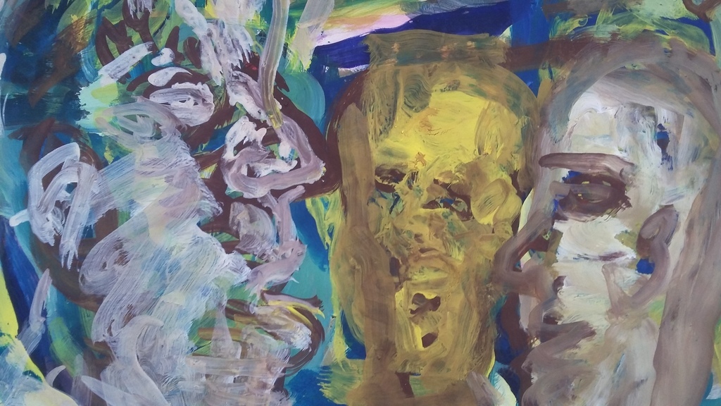 Piet Vos - acrylverf op papier kopen? Bied vanaf 60!