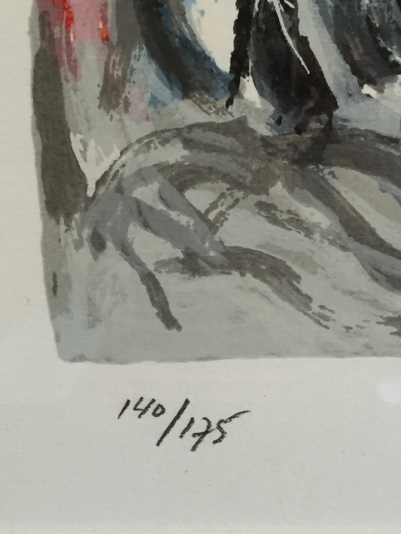 Theo Wolvecamp - zeefdruk: abstracte compositie - 1989 kopen? Bied vanaf 100!