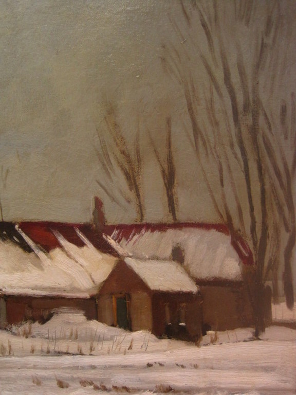 Charles J Kemper olieverf "Winterlandschap bij Overschie" gesigneerd ca. 1940 kopen? Bied vanaf 1!