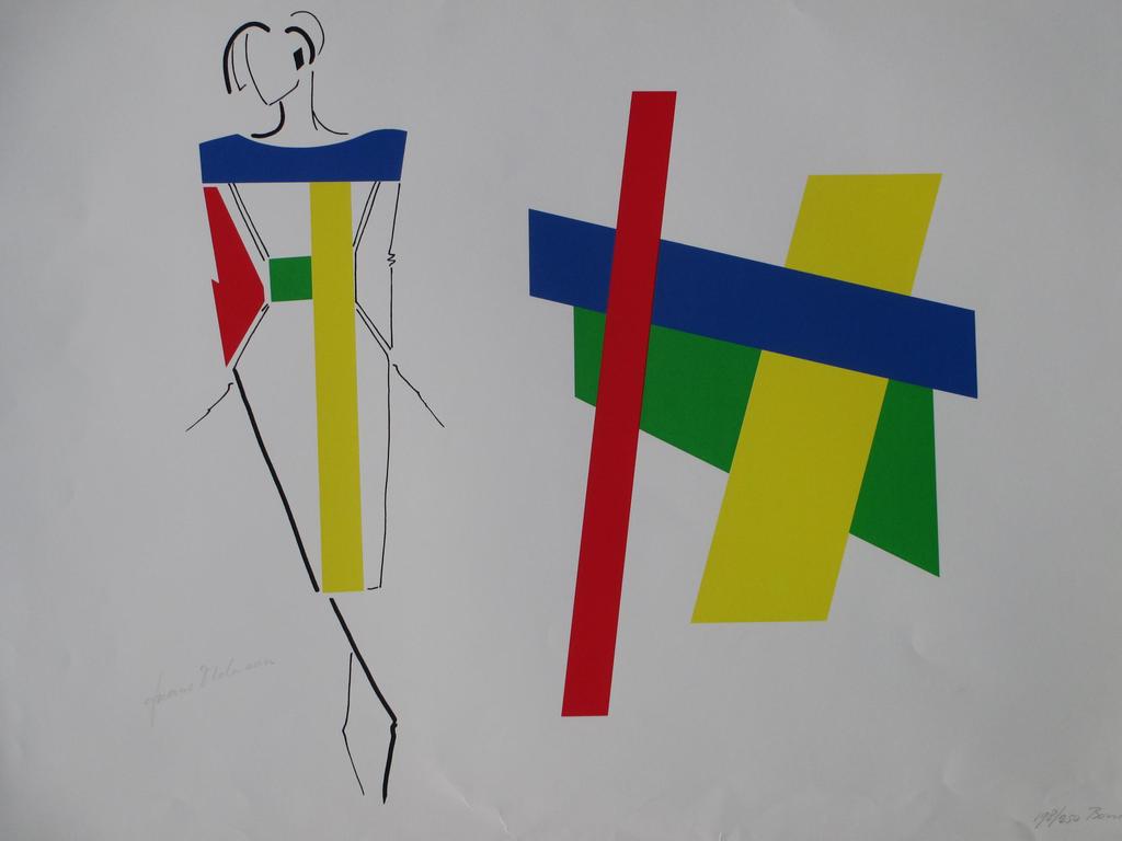 Bob Bonies/Frans Molenaar, Mode en Abstractie, Zeefdruk verkocht voor € 95!