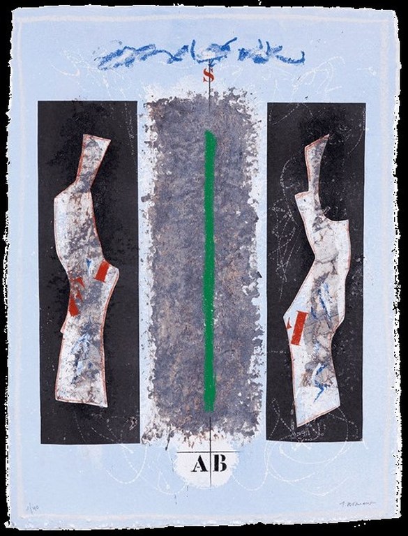 James Coignard: Carborundum gravure, La ligne verte #1257 verkocht voor € 150!
