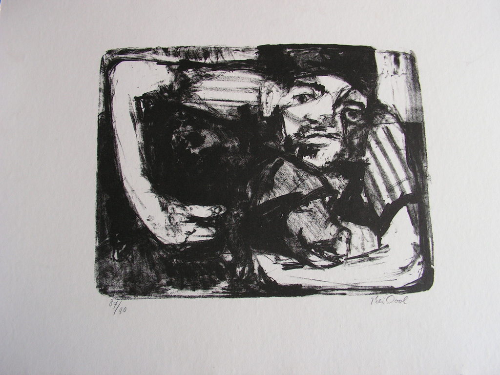 Rein Dool  -  ZT - Lithografie, gesigneerd en genummerd in potlood. Oplage 90. kopen? Bied vanaf 1!