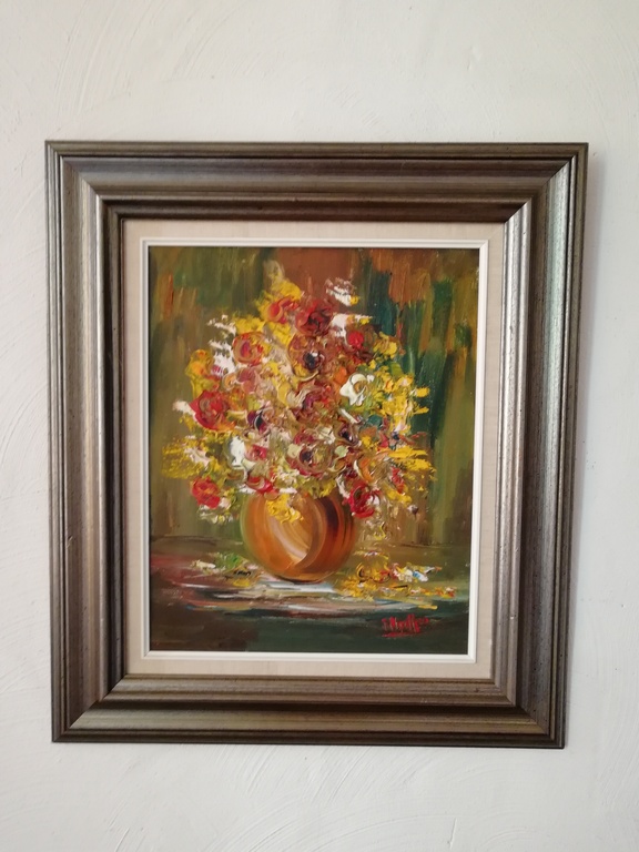 onbekend kunstenaar - olieverf op doek - stilleven met weelderige bloemen kopen? Bied vanaf 1!