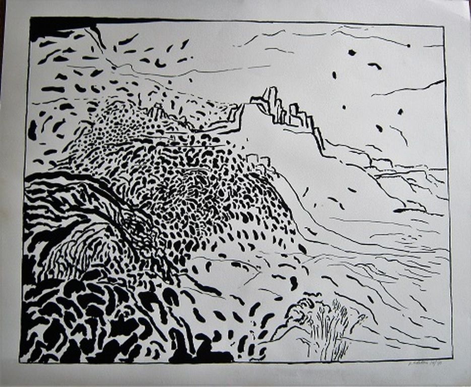 Pieter Holstein lino landschap kopen? Bied vanaf 54!