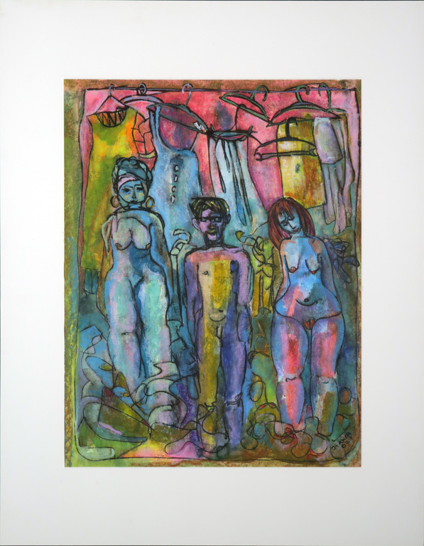 Franca Muller Jabusch: Gouache op papier, Kledingkast kopen? Bied vanaf 20!
