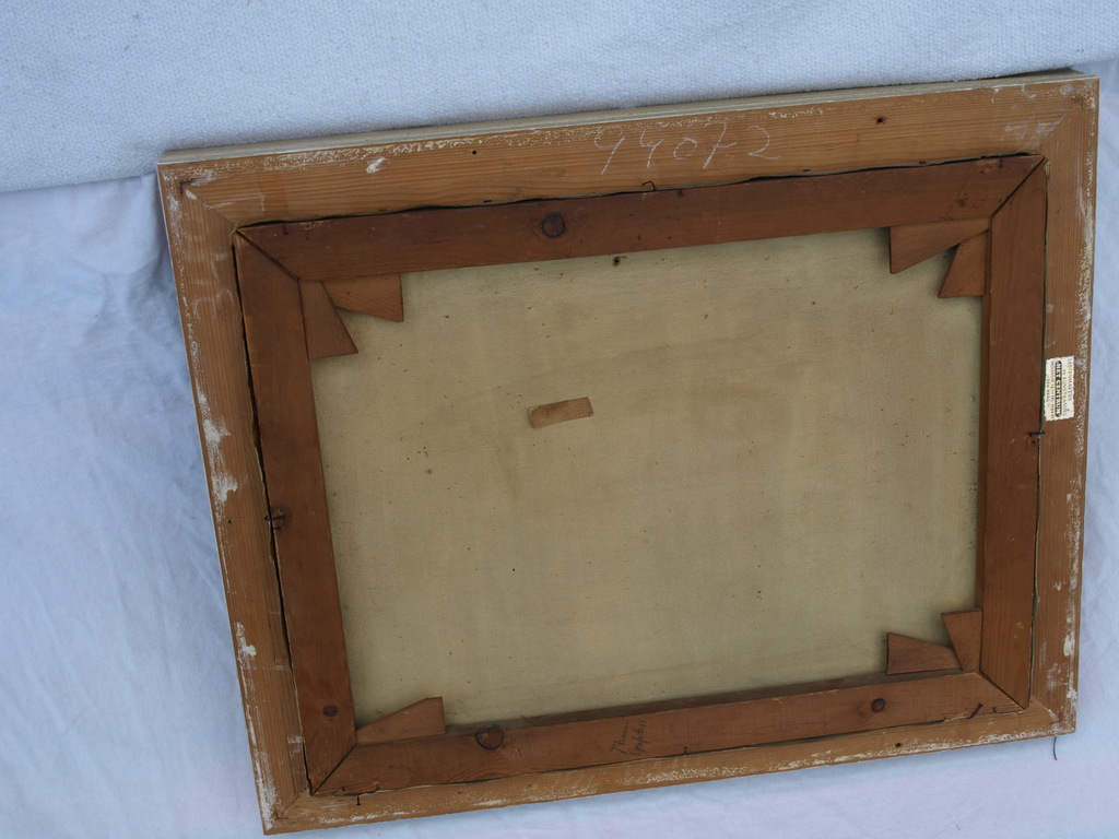 Onduidelijke signatuur : Olieverf op doek, Schapen – ca 1950  kopen? Bied vanaf 1!