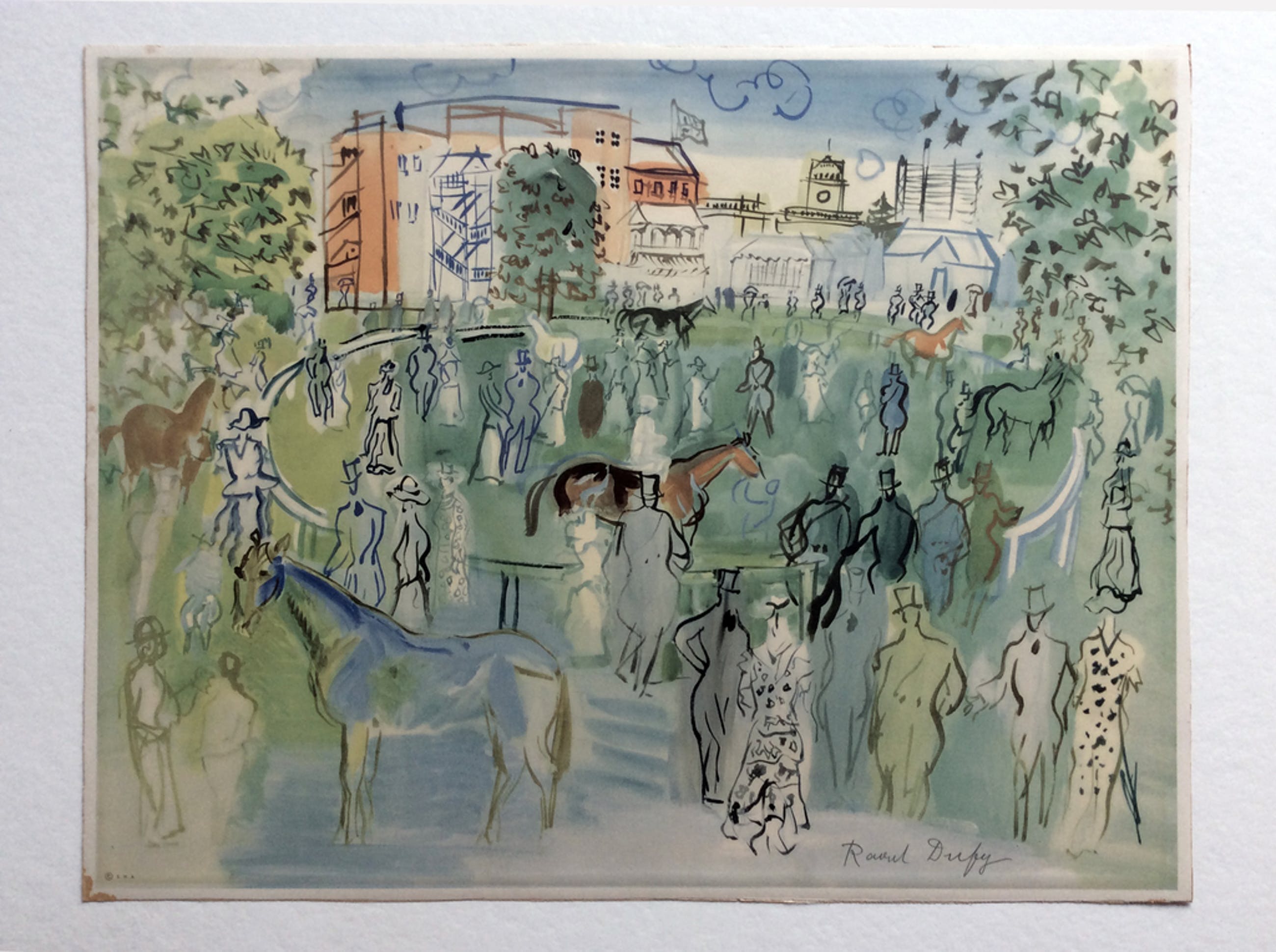 Raoul Dufy - Raoul Dufy - Le Paddock, Ascot - offset lithografie