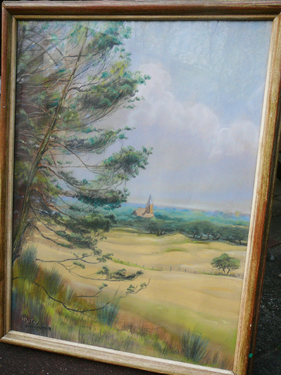 H. Post: Zicht op Soestduinen 1937 -pastel, gesigneerd- kopen? Bied vanaf 39!
