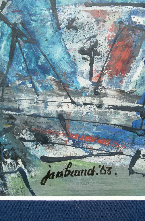 Jan Brand - Abstract (1963), gouache (prachtig ingelijst) kopen? Bied vanaf 210!