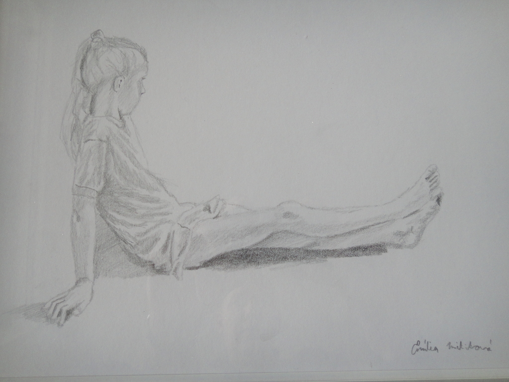 Russische school , tekening, zittend meisje kopen? Bied vanaf 1!