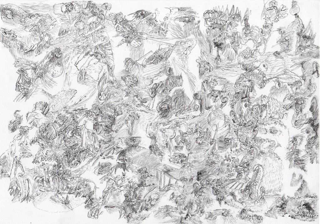 PAUL LOUIS VAN DEN BERGH (1967- ) Tekening -  kopen? Bied vanaf 95!