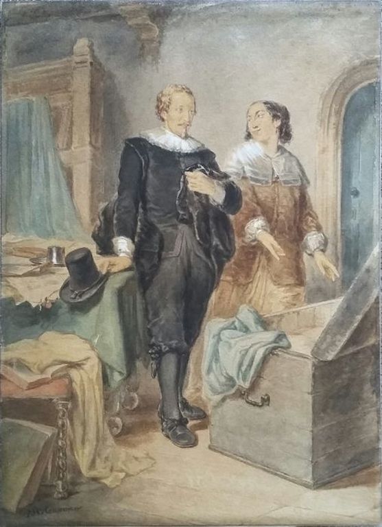 Pieter Alardus Haaxman (1814-1887) - Vor der Abreise verkocht voor € 265!