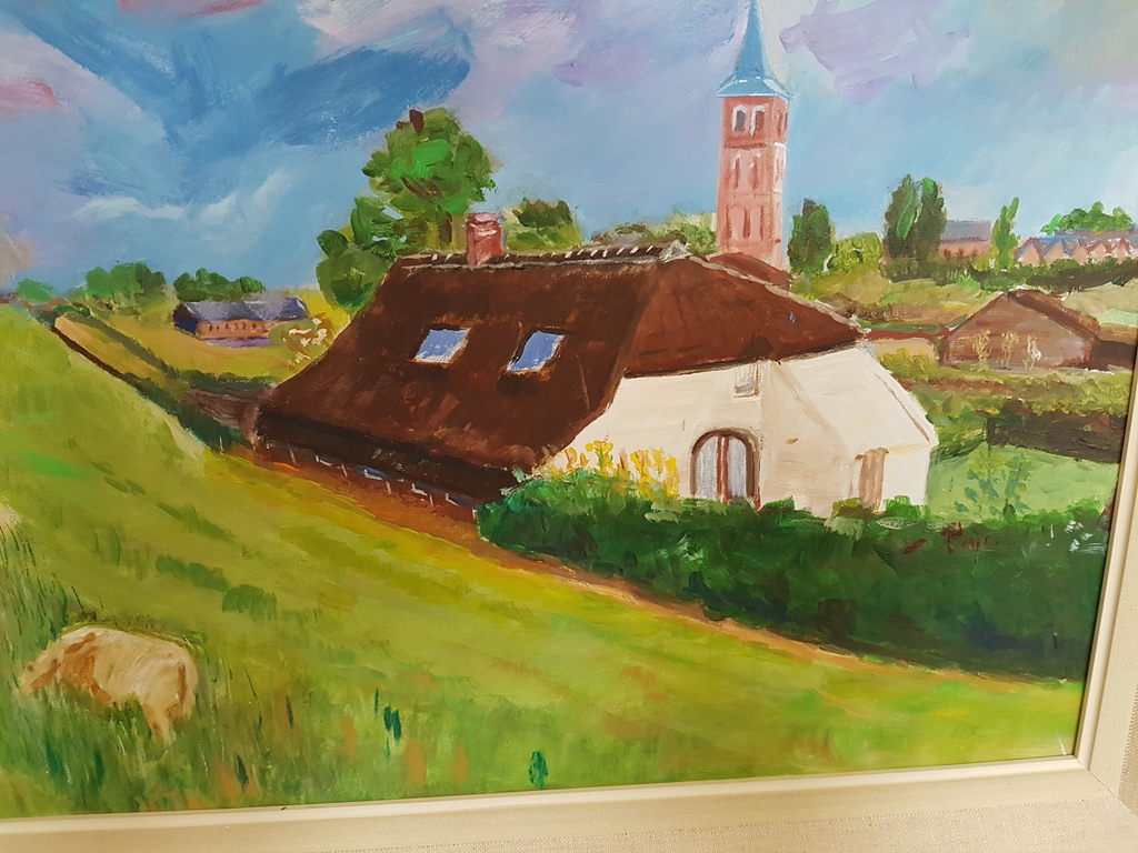 Groot formaat expressionistisch schilderij van een landschap, acryl op board. kopen? Bied vanaf 1!