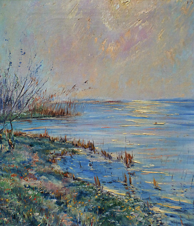 Marinus Heijnes - Plasgezicht, olieverf op doek (ingelijst) verkocht voor € 150!
