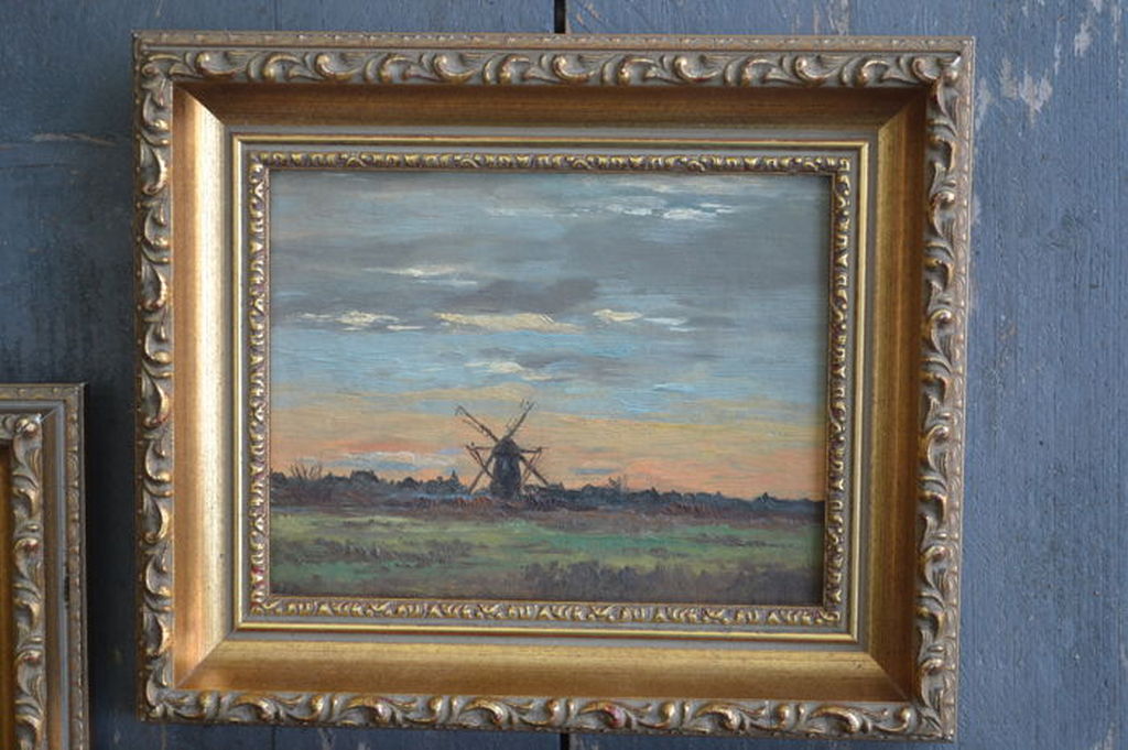 Vermoedelijk Adriaan Glaudemans: marouflage, drie landschapjes kopen? Bied vanaf 1!