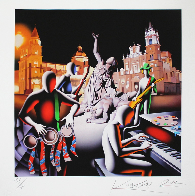 Mark Kostabi - The First Set Was In Stone verkocht voor € 70!